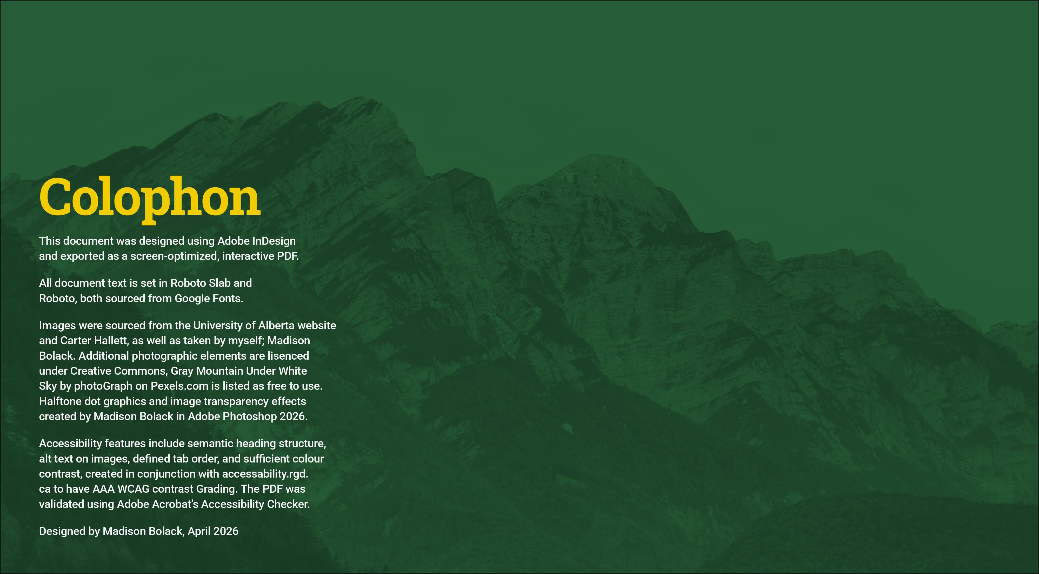 Colophon